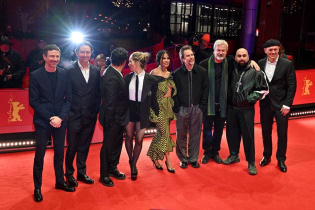 76th Berlin Film Festival Screening Everybody Digs Bill Evans Michael Pena, Haley Lu Richardson, Zazie Beetz, Sam Rockwell, Gore Verbinski, Asim Chaudhry attending the screening of the movie Everybody Digs Bill Evans during 76th Berlin International Film Festival in Berlin, Germany on 13 February 2026. Photo by Julien Reynaud APS-Medias ABACAPRESS.COM Berlin  Copyright: xReynaudxJulien APS-Medias ABACAx