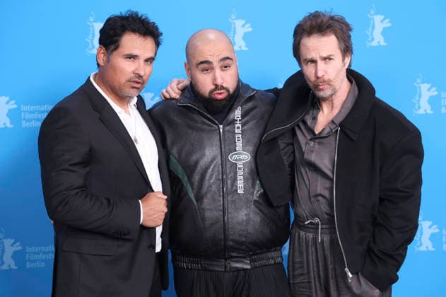 Michael Pena, Asim Chaudhry and Sam Rockwell at the photocall for the feature film Good Luck, Have Fun, Don t Die at the Berlinale 2026 76 Berlin International Film Festival at the Hotel Grand Hyatt Berlin, 13 02 2026 Foto:xD.xBedrosianx xFuturexImagex luck_6280
