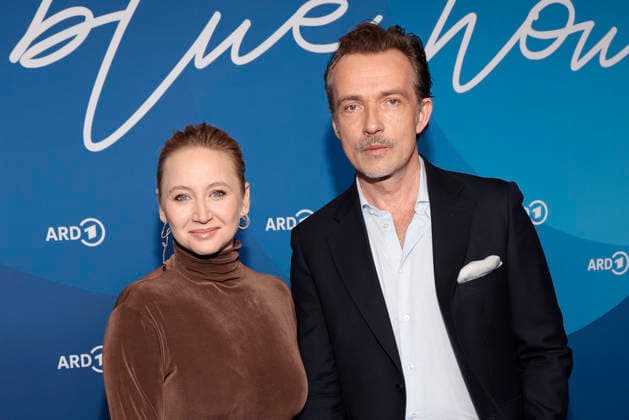 Anna Maria Muehe and Lucas Gregorowicz at the ARD Blue Hour as part of the 76 Berlinale on 13 02 2026 in Berlin ARD Blue Hour in Berlin