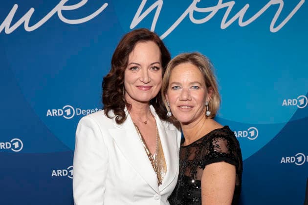 Natalia Woerner and Christine Strobl ARD Program Director at the ARD Blue Hour as part of the 76 Berlinale on 13 02 2026 in Berlin ARD Blue Hour in Berlin