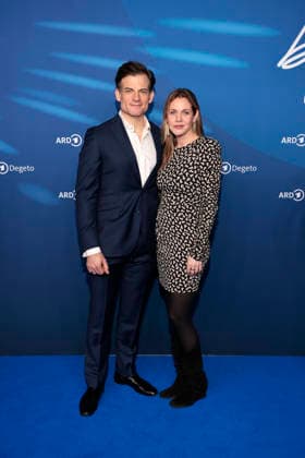 Torben Liebrecht and Felicitas Woll at the ARD Blue Hour as part of the 76 Berlinale on 13 02 2026 in Berlin ARD Blue Hour in Berlin