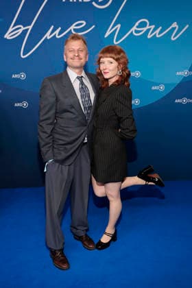 Robert Stadlober and Sarah Bauerett at the ARD Blue Hour as part of the 76 Berlinale on 13 02 2026 in Berlin ARD Blue Hour in Berlin