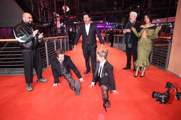 February 13, 2026, Berlin, Germany: Asim Chaudhry , Sam Rockwell, Michael Pena, Haley Lu Richardson, Gore Verbinski and Zazie Beetz attend the premiere of Good Luck, Have Fun, Don t Die during the 76th Berlinale International Film Festival at Berlinalepalast in Berlin, Germany, on 13 February 2026. Photo: Berlin Germany - ZUMAm179 20260213_zep_m179_010 Copyright: xAlecxMichaelx