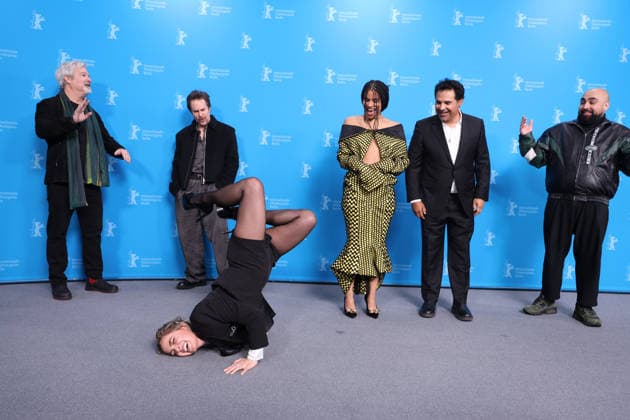 February 13, 2026, Berlin, Germany: Haley Lu Richardson, Asim Chaudhry, Zazie Beetz, Sam Rockwell, Michael Pena and Gore Verbinski pose at the photo-call of Good Luck, Have Fun, Don t Die during the 76th Berlinale International Film Festival at Hotel Hyatt in Berlin, Germany, on 13 February 2026. Photo: Berlin Germany - ZUMAm179 20260213_zep_m179_015 Copyright: xAlecxMichaelx