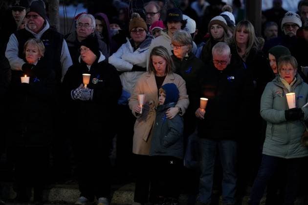 February 13, 2026, Tumbler Ridge, Bc, CANADA: People hold candles while attending a vigil for the victims of a mass shooting, in Tumbler Ridge, B.C., Friday, Feb. 13, 2026. Tumbler Ridge CANADA  - ZUMAc35_ 20260213_zaf_c35_165 Copyright: xChristinnexMuschix