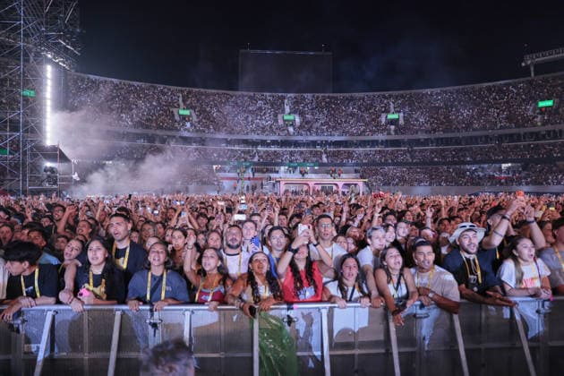 Bad Bunny performs first Buenos Aires concert of world tour BUENOS AIRES, ARGENTINA - FEBRUARY 13: View of La Casita during the concert. Puerto Rican singer Bad Bunny performs during the first of his three scheduled shows at Estadio Monumental in Buenos Aires, Argentina, as part of his Debi Tirar Mas Fotos world tour, in Buenos Aires, Argentina on February 13, 2026. The artist arrived in Argentina following a high-profile appearance at the Super Bowl, where he delivered strong criticism of US policies, and after winning a Grammy Award, becoming the first Spanish-language album to receive the Album of the Year honor. The concert drew tens of thousands of fans, marking one of the most anticipated musical events of the year in the Argentin  Copyright: x2026xAnadoluxLucianoxGonzalezx