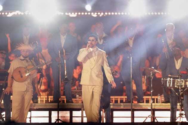 Buenos Aires, February 13, 2026 Puerto Rican singer Bad Bunny, performs his first show at the River Plate Stadium in Argentina during his tour, Debi tirar mas fotos UNAR AGENCY via Aton Chile, Buenos Aires Argentina Aton 1124851  Copyright: UNARxAGENCYxviaxAtonxChile