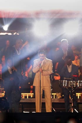 Buenos Aires, February 13, 2026 Puerto Rican singer Bad Bunny, performs his first show at the River Plate Stadium in Argentina during his tour, Debi tirar mas fotos UNAR AGENCY via Aton Chile, Buenos Aires Argentina Aton 1124854  Copyright: UNARxAGENCYxviaxAtonxChile