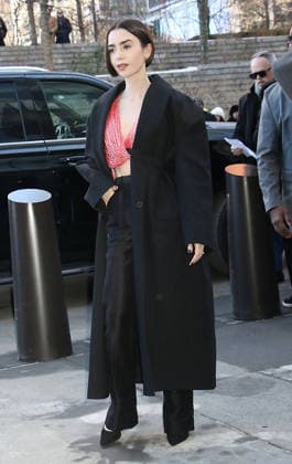 February 13, 2026 Lily Collins at Calvin Klein 2026 Show during New York Fashion Week in New York. February 13, 2026 Copyright: xRWx
