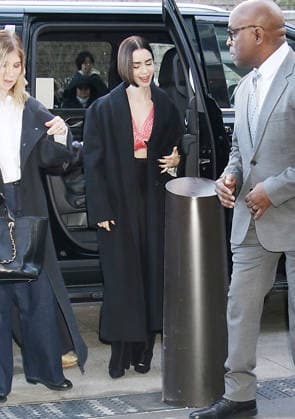 February 13, 2026 Lily Collins at Calvin Klein 2026 Show during New York Fashion Week in New York. February 13, 2026 Copyright: xRWx