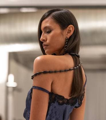 February 13, 2026, Bronx, New York, USA: Model walks runway for Christian Cowan fashion show during New York FW26 at 450 West 31st Street in New York, NY on February 13, 2026. Bronx USA - ZUMAr339 20260213_znp_r339_046 Copyright: xLevxRadinx