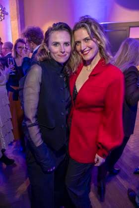 Karin Hanczewski and Morgane Ferru as guests at the party at the ARD Blue Hour 2026 at the Berlinale 2026 at Hotel Telegraphenamt on Friday February 13, 2026 in Berlin Berlin Germany