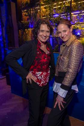 Ulrike Folkerts and Lisa Bitter as guests at the party at the ARD Blue Hour 2026 at the Berlinale 2026 at the Hotel Telegraphenamt on Friday February 13, 2026 in Berlin Berlin Germany