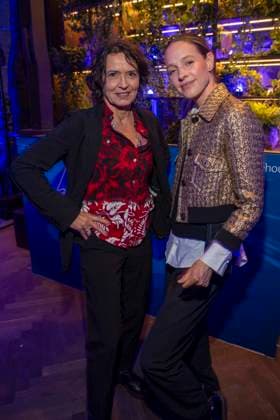 Ulrike Folkerts and Lisa Bitter as guests at the party at the ARD Blue Hour 2026 at the Berlinale 2026 at the Hotel Telegraphenamt on Friday February 13, 2026 in Berlin Berlin Germany