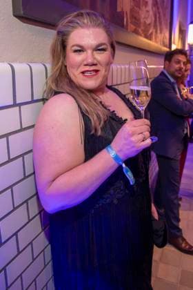 Gisa Flake as a guest at the party at the ARD Blue Hour 2026 at the Berlinale 2026 at the Hotel Telegraphenamt on Friday February 13, 2026 in Berlin Berlin Germany