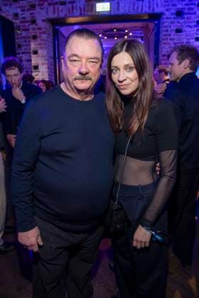 Peter Kurth and Claudia Eisinger as guests at the party at the ARD Blue Hour 2026 at the Berlinale 2026 at the Hotel Telegraphenamt on Friday February 13, 2026 in Berlin Berlin Germany