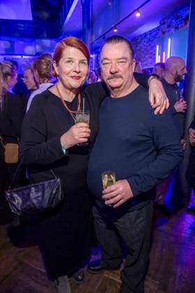Susanne Borwe and Peter Kurth as guests at the party at the ARD Blue Hour 2026 at the Berlinale 2026 at Hotel Telegraphenamt on Friday February 13, 2026 in Berlin Berlin Germany