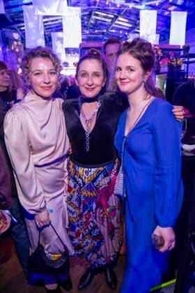 Antonia Bill, Barbara Philipp and Alina Stiegler as guests at the party at the ARD Blue Hour 2026 at the Berlinale 2026 at Hotel Telegraphenamt on Friday February 13, 2026 in Berlin Berlin Germany