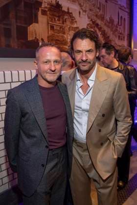 Maximilian Brueckner and Stephan Luca as guests at the party at the ARD Blue Hour 2026 at the Berlinale 2026 at Hotel Telegraphenamt on Friday February 13, 2026 in Berlin Berlin Germany