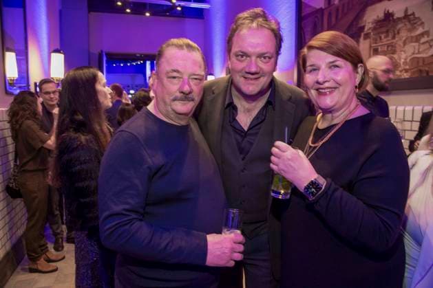 Peter Kurth, Charly Huebner, Susanne Boewe and Jasmin Schwiers as guests at the party at the ARD Blue Hour 2026 at the Berlinale 2026 at Hotel Telegraphenamt on Friday February 13, 2026 in Berlin Berlin Germany