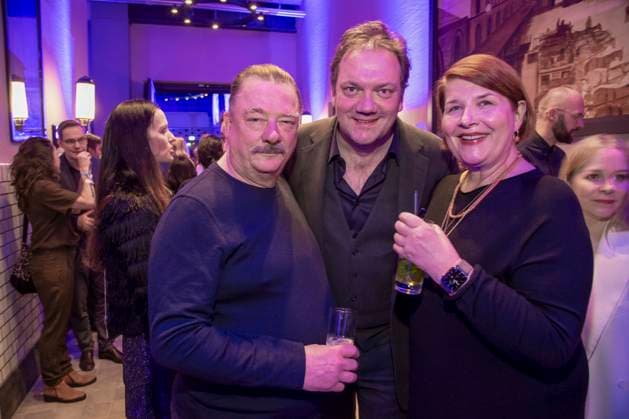 Peter Kurth, Charly Huebner, Susanne Boewe and Jasmin Schwiers as guests at the party at the ARD Blue Hour 2026 at the Berlinale 2026 at Hotel Telegraphenamt on Friday February 13, 2026 in Berlin Berlin Germany