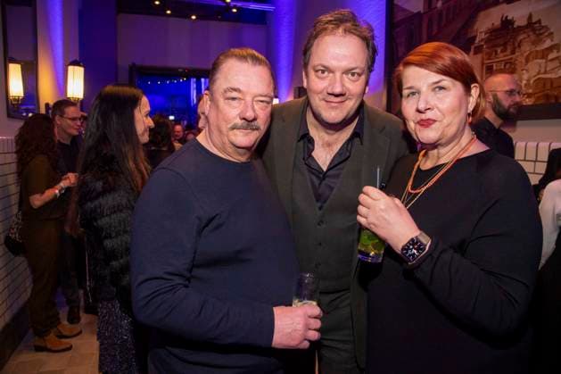 Peter Kurth, Charly Huebner, Susanne Boewe and Jasmin Schwiers as guests at the party at the ARD Blue Hour 2026 at the Berlinale 2026 at Hotel Telegraphenamt on Friday February 13, 2026 in Berlin Berlin Germany