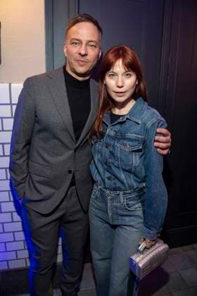 Tom Wlaschiha and Nora von Waldstaetten as guests at the party at the ARD Blue Hour 2026 at the Berlinale 2026 at Hotel Telegraphenamt on Friday February 13, 2026 in Berlin Berlin Germany