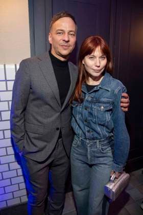 Tom Wlaschiha and Nora von Waldstaetten as guests at the party at the ARD Blue Hour 2026 at the Berlinale 2026 at Hotel Telegraphenamt on Friday February 13, 2026 in Berlin Berlin Germany