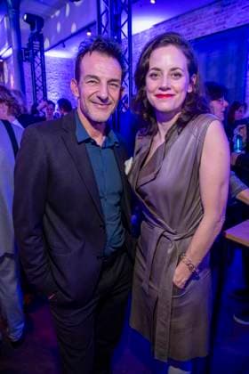 Hans Werner Meyer and Anja Knauer as guests at the party at the ARD Blue Hour 2026 at the Berlinale 2026 at Hotel Telegraphenamt on Friday February 13, 2026 in Berlin Berlin Germany