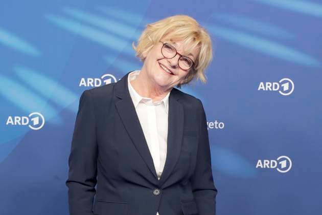 Saskia Vester, at the ARD BLUE HOUR 2026, Party for the 76th Berlin International Film Festival, Berlinale, at the Telegraphenamt in Berlin, Red Carpet,