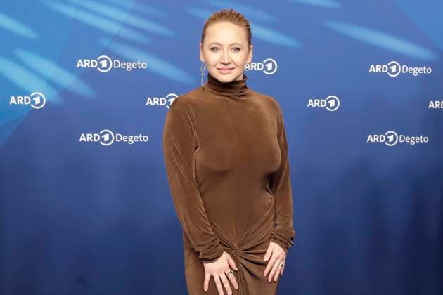 Anna Maria Mühe, at the ARD BLUE HOUR 2026, Party for the 76th Berlin International Film Festival, Berlinale, at the Telegraphenamt in Berlin, Red Carpet,