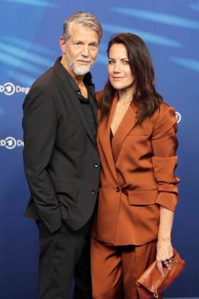 Bettina Zimmermann, Kai Wiesinger, at the ARD BLUE HOUR 2026, Party for the 76th Berlin International Film Festival, Berlinale, at the Telegraphenamt in Berlin, Red Carpet,