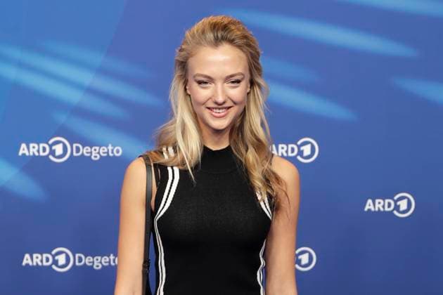 Lilly Krug, at the ARD BLUE HOUR 2026, party for the 76th Berlin International Film Festival, Berlinale, at the Telegraphenamt in Berlin, red carpet,