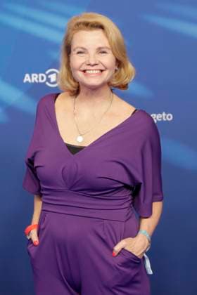 Annette Frier, at the ARD BLUE HOUR 2026, party for the 76th Berlin International Film Festival, Berlinale, at the Telegraphenamt in Berlin, red carpet,