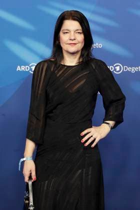 Jasmin Tabatabei, at the ARD BLUE HOUR 2026, Party for the 76th Berlin International Film Festival, Berlinale, at the Telegraphenamt in Berlin, Red Carpet,