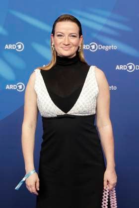 Nina Gummich, at the ARD BLUE HOUR 2026, Party for the 76th Berlin International Film Festival, Berlinale, at the Telegraphenamt in Berlin, Red Carpet,