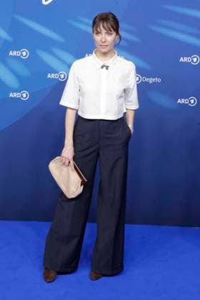 Julia Koschitz, at the ARD BLUE HOUR 2026, Party for the 76th Berlin International Film Festival, Berlinale, at the Telegraphenamt in Berlin, Red Carpet,
