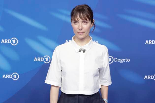 Julia Koschitz, at the ARD BLUE HOUR 2026, Party for the 76th Berlin International Film Festival, Berlinale, at the Telegraphenamt in Berlin, Red Carpet,