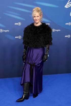 Hanna Schudt, at the ARD BLUE HOUR 2026, Party for the 76th Berlin International Film Festival, Berlinale, at the Telegraphenamt in Berlin, Red Carpet,