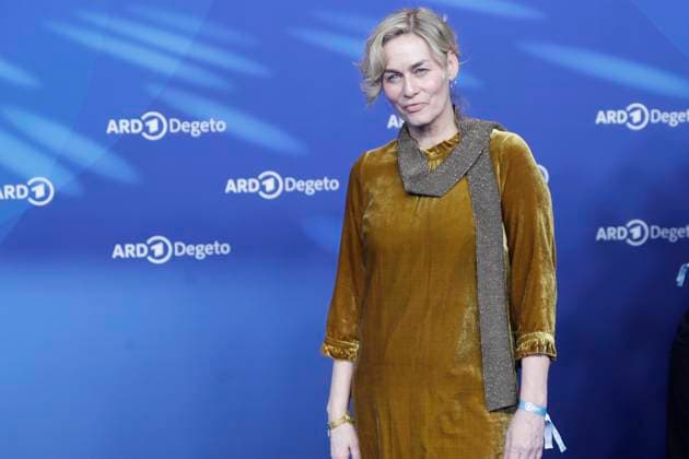 Gesine Cukrowski, at the ARD BLUE HOUR 2026, Party for the 76th Berlin International Film Festival, Berlinale, at the Telegraphenamt in Berlin, Red Carpet,