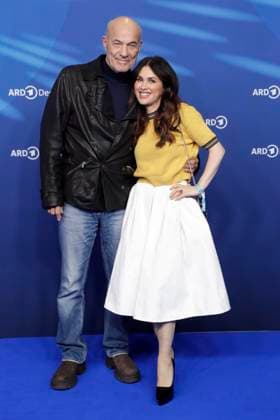 Heiner Lauterbach, Viktoria Lauterbach, at the ARD BLUE HOUR 2026, Party for the 76th Berlin International Film Festival, Berlinale, at the Telegraphenamt in Berlin, Red Carpet,