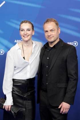 Jana Klinge, Hinnerk Schönemann, at the ARD BLUE HOUR 2026, Party for the 76th Berlin International Film Festival, Berlinale, at the Telegraphenamt in Berlin, Red Carpet,