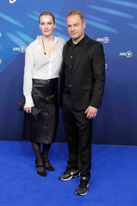 Jana Klinge, Hinnerk Schönemann, at the ARD BLUE HOUR 2026, Party for the 76th Berlin International Film Festival, Berlinale, at the Telegraphenamt in Berlin, Red Carpet,
