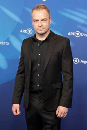 Hinnerk Schönemann, at the ARD BLUE HOUR 2026, party for the 76th Berlin International Film Festival, Berlinale, at the Telegraphenamt in Berlin, red carpet,