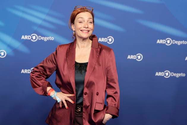 Aglaia Szyszkowitz, at the ARD BLUE HOUR 2026, Party for the 76th Berlin International Film Festival, Berlinale, at the Telegraphenamt in Berlin, Red Carpet,