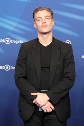 David Schütter, at the ARD BLUE HOUR 2026, Party for the 76th Berlin International Film Festival, Berlinale, at the Telegraphenamt in Berlin, Red Carpet,