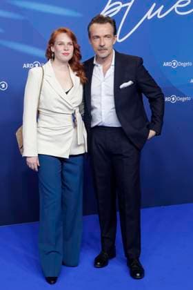 Henny Reents, Lucas Gregorowicz, at the ARD BLUE HOUR 2026, Party for the 76th Berlin International Film Festival, Berlinale, at the Telegraphenamt in Berlin, Red Carpet,