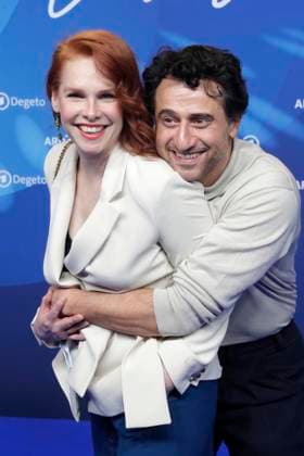 Henny Reents, Cem Ali Gültekin, at the ARD BLUE HOUR 2026, Party for the 76th Berlin International Film Festival, Berlinale, at the Telegraphenamt in Berlin, Red Carpet,