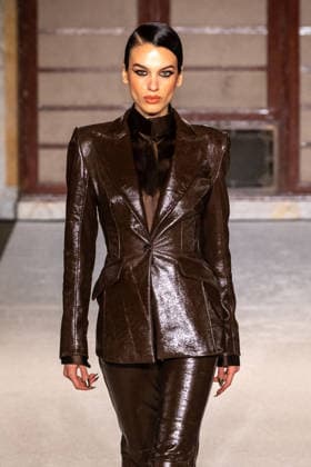 Sergio Hudson - Runway - February 2026 New York Fashion Week (NEW) Sergio Hudson - Runway - February 2026 New York Fashion Week. February 13, 2026, New York, New York, USA: A model walks the runway for the Sergio Hudson fashion show during the New York Fashion Week at the New York Public Library on February 13, 2026 in New York City. (Credit: M10s TheNews2) (Foto: M10s Thenews2 imago images) Sergio Hudson - Runway - February 2026 New York Fashion Week  Copyright: xRonxAdarx