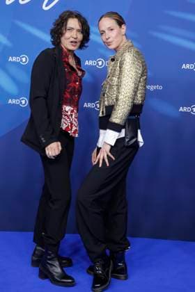 Ulrike Folkerts, Lisa Bitter, at the ARD BLUE HOUR 2026, Party for the 76th Berlin International Film Festival, Berlinale, at the Telegraphenamt in Berlin, Red Carpet,